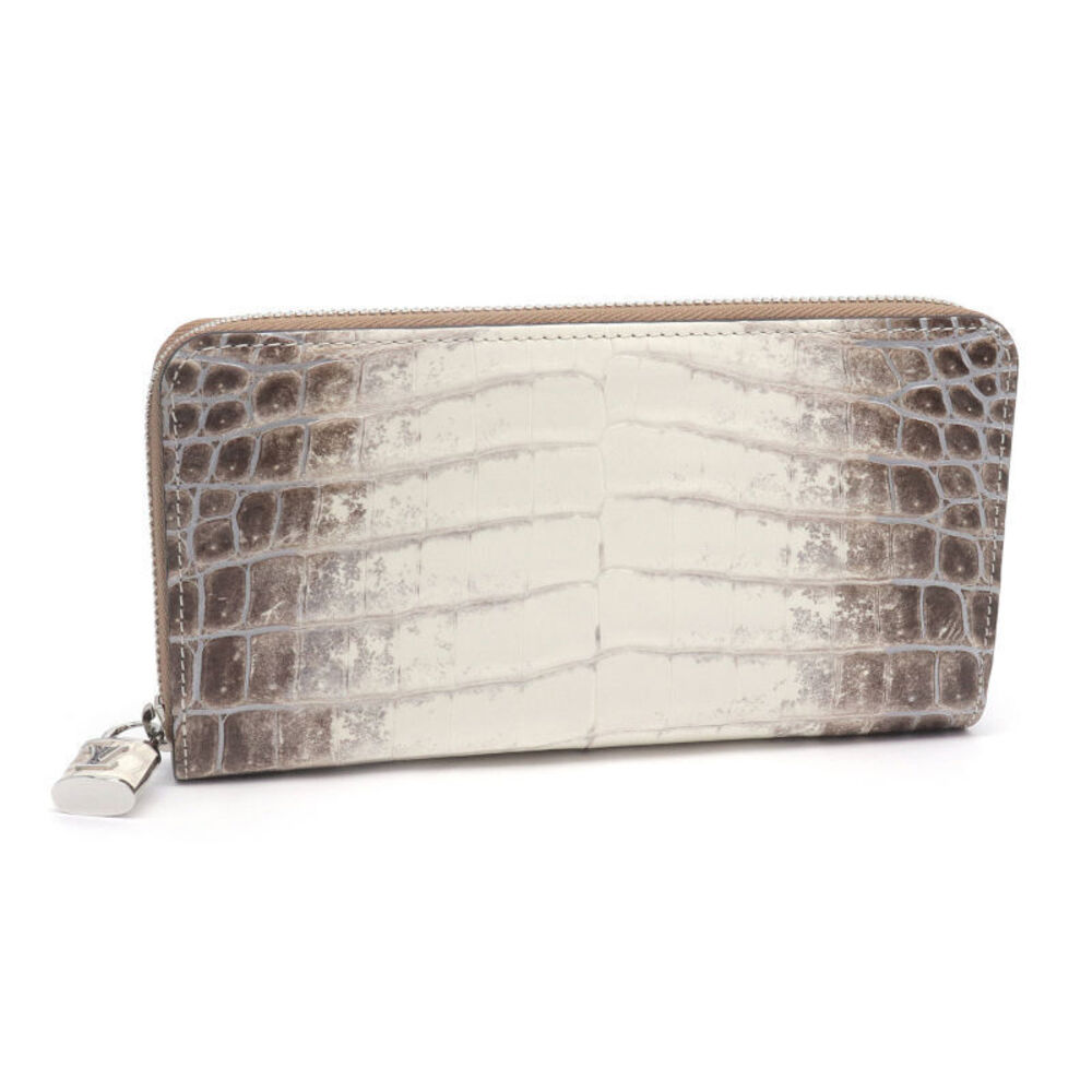 Louis Vuitton Zippy Wallet Sahara Crocodile Round Zip Long White